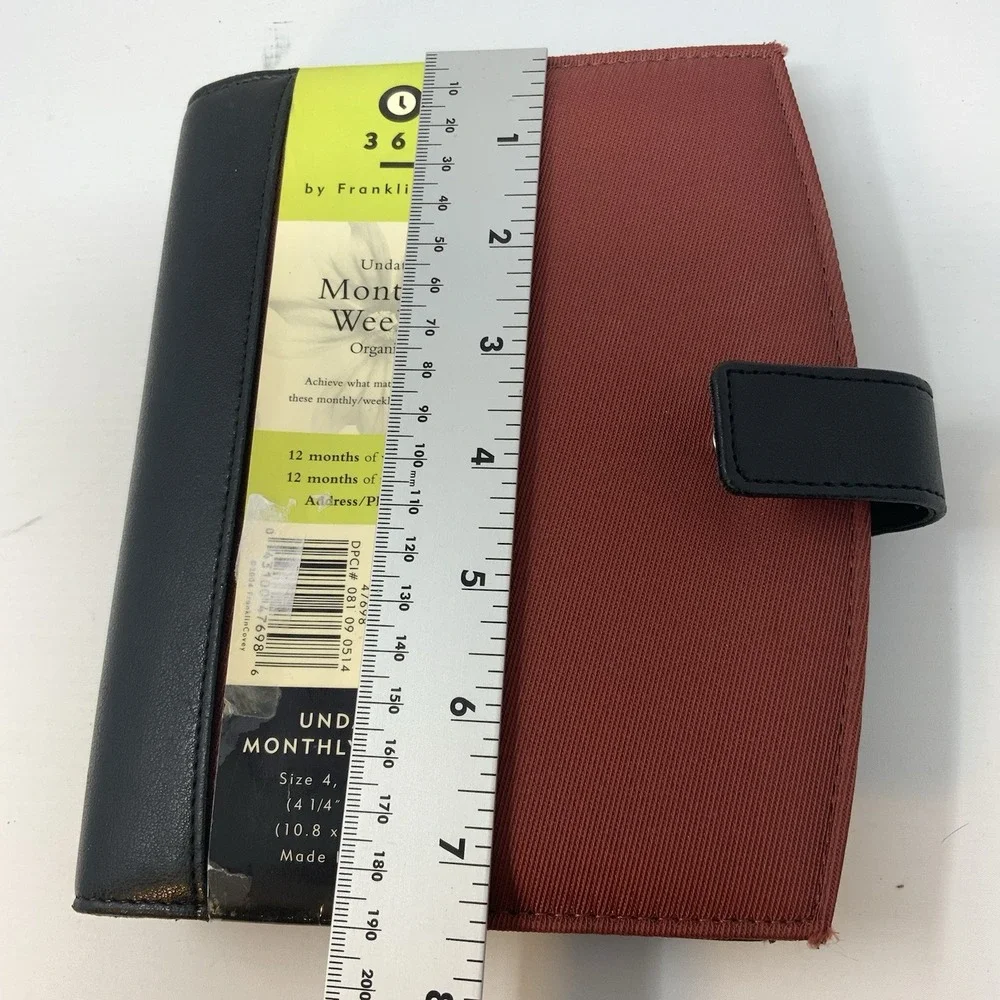 Franklin Covey‎ 365 6-Ring Monthly Weekly Organizer Planner Rust Black Canvass
